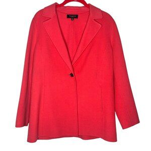 NWOT Talbots One-Button Orange Wool Blend Blazer Size 6p Cozy Office Preppy 90s
